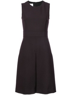 Akris Punto приталенное платье с клетчатой панелью