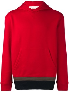 Marni толстовка с капюшоном и контрастным подолом