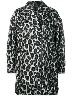 Marc Ellis пальто модели "оверсайз" с леопардовым узором