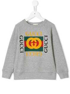 Gucci Kids толстовка с принтом логотипа