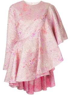 Semsem paint splatter peplum blouse