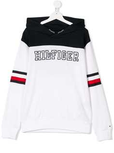 Tommy Hilfiger Junior толстовка в двух тонах с капюшоном