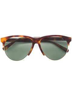 Brioni солнцезащитные очки в круглой черепаховой оправе