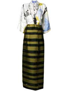 Sara Roka платье макси с контрастной отделкой