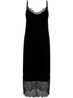 Twin-Set длинное платье на тонких лямках