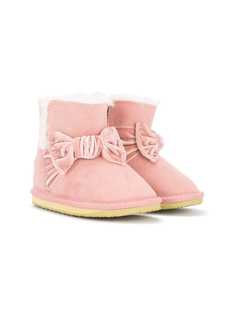 Miki House bow detail ankle boots