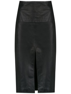 Clé leather skirt