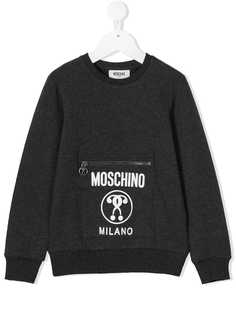 Moschino Kids толстовка с принтом логотипа