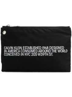 Calvin Klein 205W39nyc клатч с вышивкой истории бренда