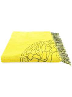 Versace пляжное полотенце с вышивкой Medusa
