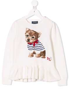 Ralph Lauren Kids трикотажное платье с узором интарсия