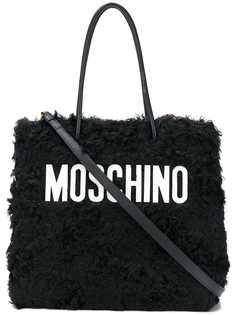 Moschino medium textured logo tote