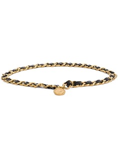 Chanel Vintage цепочный пояс с подвеской с логотипом