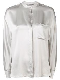 Vince рубашка с воротником-стойкой