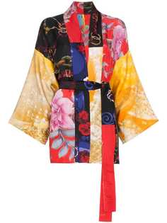 Rianna + Nina короткий халат-кимоно с цветочным принтом