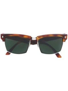 Celine Eyewear солнцезащитные очки в квадратной оправе с эффектом черепашьего панциря