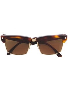 Celine Eyewear солнцезащитные очки в квадратной оправе с эффектом черепашьего панциря