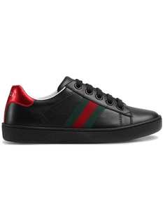 Gucci Kids кроссовки с отделкой Web