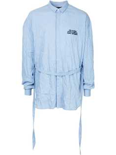 Juun.J длинная рубашка с вышитым слоганом