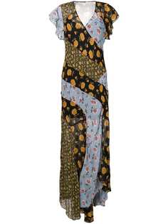 Veronica Beard длинное платье с цветочным принтом