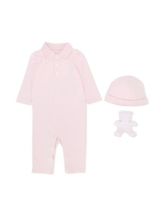 Ralph Lauren Kids комбинезон с воротником и логотипом на груди