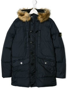 Stone Island Junior пуховик с капюшоном