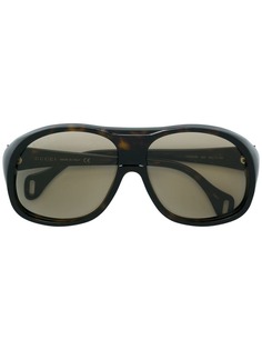 Gucci Eyewear массивные солнцезащитные очки-авиаторы