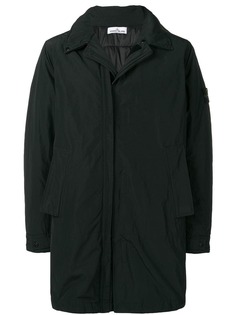 Stone Island пальто с капюшоном на липучках