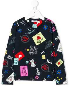 Dolce & Gabbana Kids свитер с пэтчами