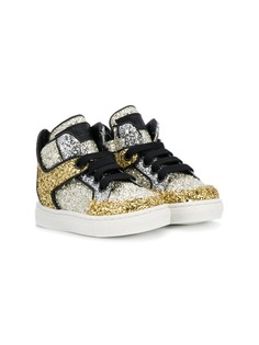 Gallucci Kids glitter hi-top sneakers