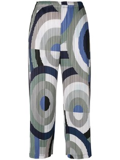 Pleats Please By Issey Miyake geometric print pleated trousers