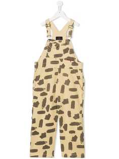 The Animals Observatory paint brush print dungarees