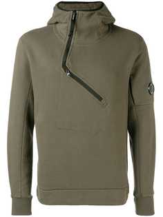 CP Company толстовка с капюшоном и смещенной застежкой на молнии