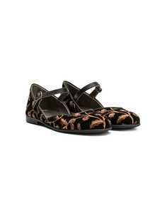 Pèpè floral embroidered velvet ballerinas