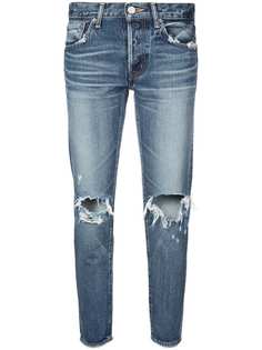 Moussy Vintage укороченные джинсы с прорезями