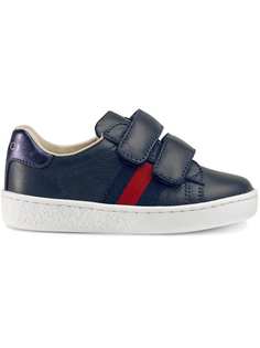 Gucci Kids кроссовки с отделкой Web