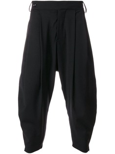 Odeur pleated detail dropped crotch trousers