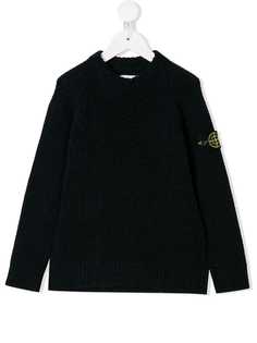 Stone Island Junior джемпер с заплаткой с логотипом