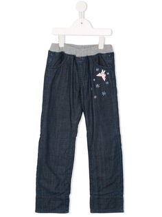 Miki House embroidered jeans