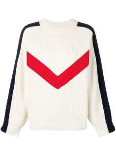 SJYP трикотажный свитер с узором шеврон