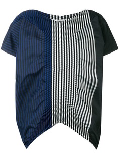 Issey Miyake асимметричная футболка в полоску