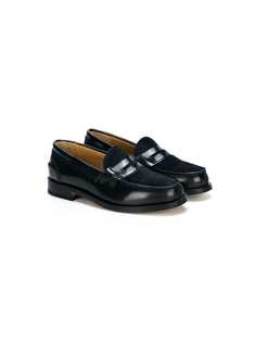 Gallucci Kids pony-hair penny loafers