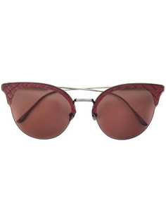 Bottega Veneta Eyewear круглые солнцезащитные очки с затемненными линзами