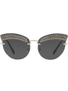Miu Miu Eyewear солнцезащитные очки Scenique с декором