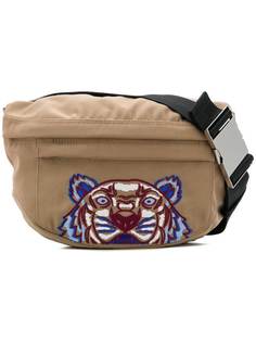 Kenzo сумка на пояс с вышивкой и логотипом