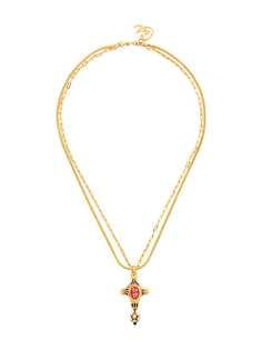 Christian Lacroix Vintage длинное ожерелье с подвеской-крестом