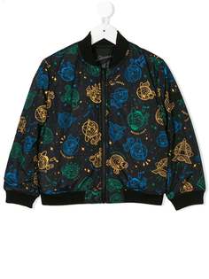 Kenzo Kids logo printed bomber jacket