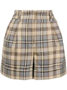Alberta Ferretti шорты в клетку с завышенной талией