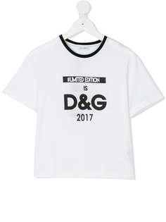 Dolce & Gabbana Kids футболка с заплаткой с логотипом
