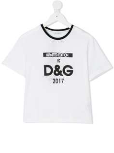 Dolce & Gabbana Kids футболка с заплаткой с логотипом